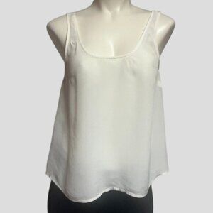 Aritzia Wilfred 100% Silk Ivory Sleeveless Tank Top